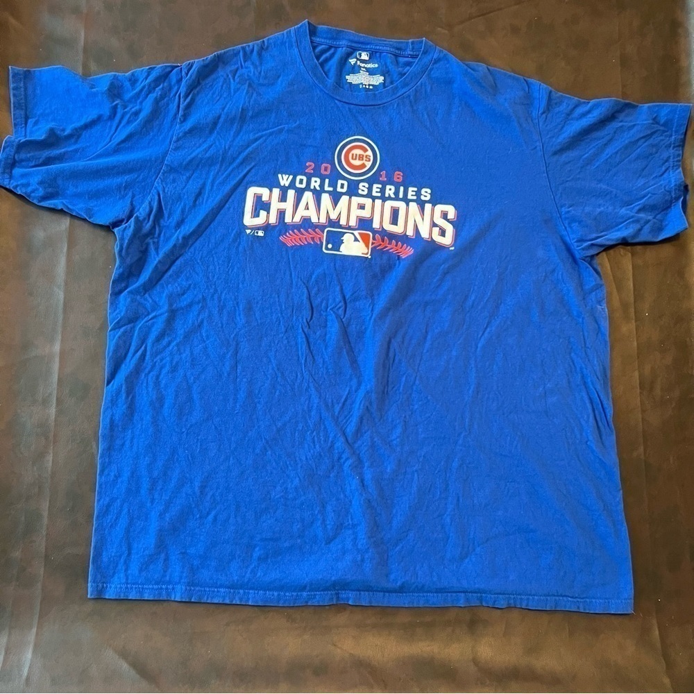 World Series Champions 2016 Chicago Cubs Fanatics Baseball T Shirt Men's 3XL